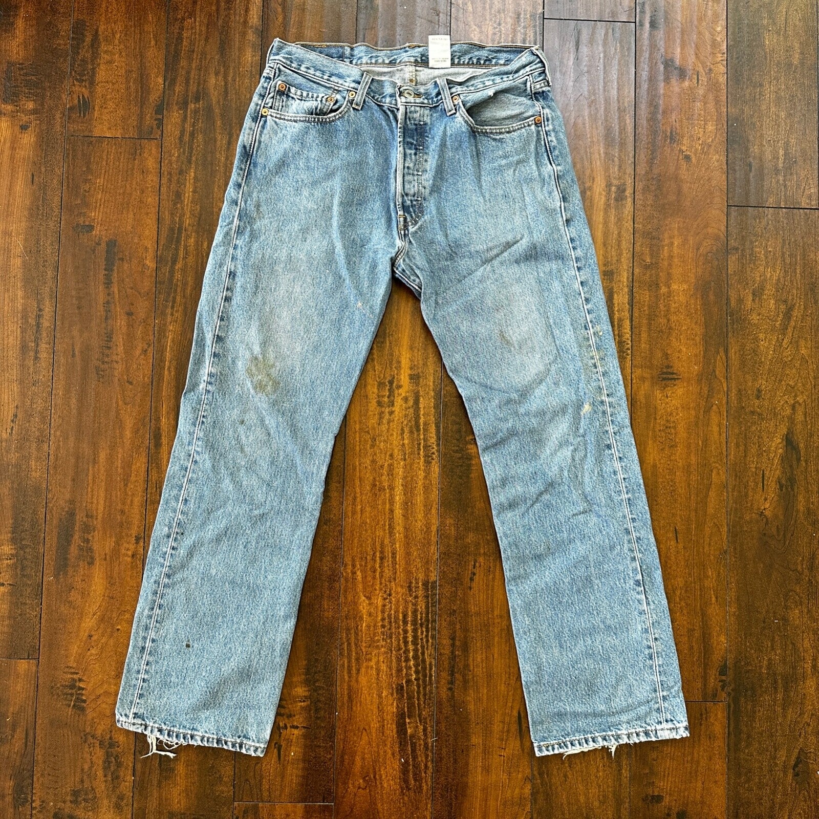 Levis 501 Vintage Y2K Straight Leg XX 2000s Jeans 34x32 Light Wash Act 32x30
