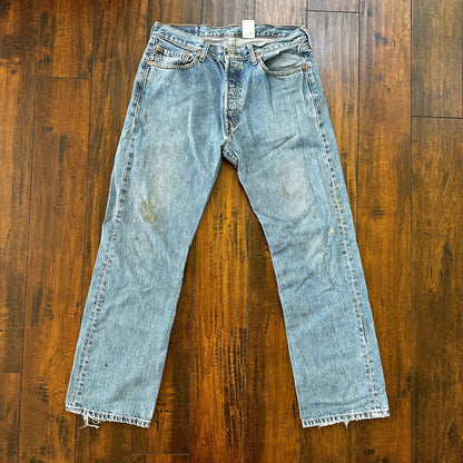 Levis 501 Vintage Y2K Straight Leg XX 2000s Jeans 34x32 Light Wash Act 32x30