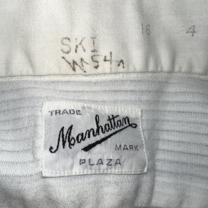 Manhattan Plaza VTG 20S 30S Mens 16 White Dress Bib Tuxedo Shirt Antique 1920s