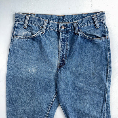 Levis 684 Vintage 70s USA Orange Tab Bootcut Flare Blue Bell Bottom Jeans 34x32