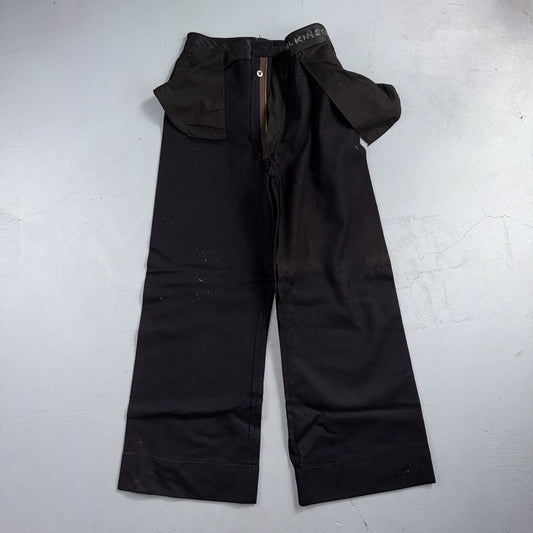 VTG 40s WWII US Naval Clothing Factory Wool Sailor Pants Navy 30L Bell Bottoms