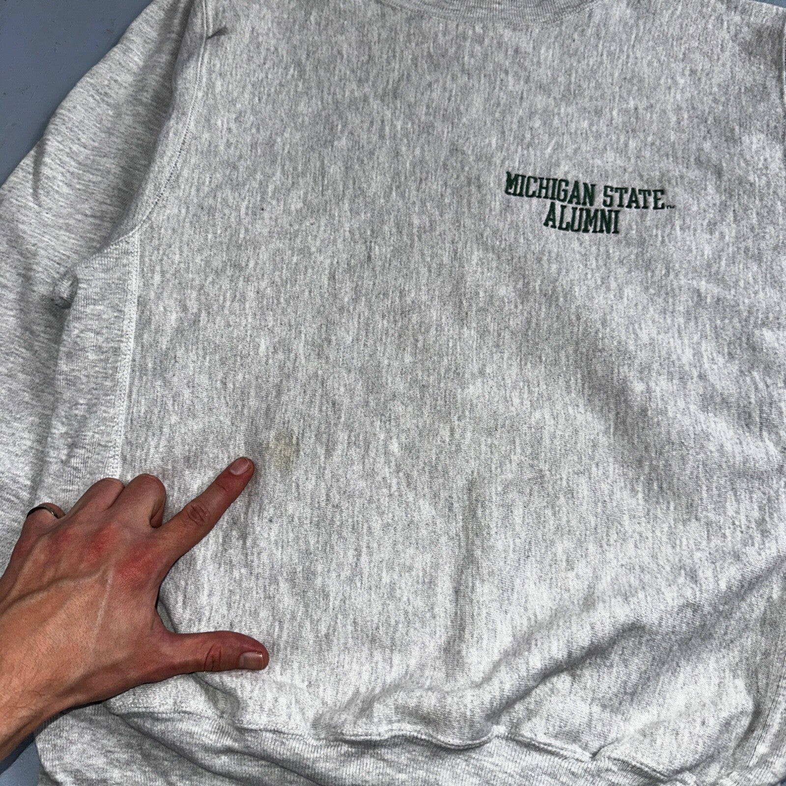 Champion Reverse Weave Vintage Michigan Alumni Sweatshirt M 90s Gray Crewneck