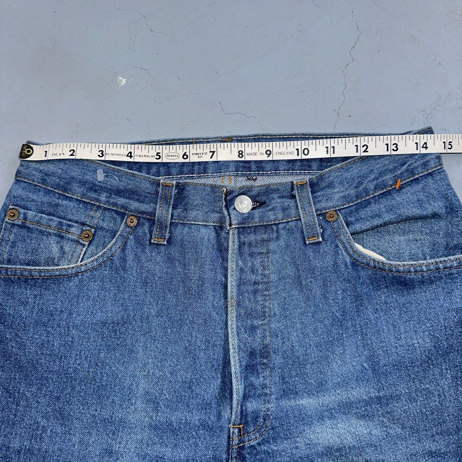 Levis 501 Vintage 80s USA XX Straight Leg Jeans Blue Med Wash High Rise 29x32