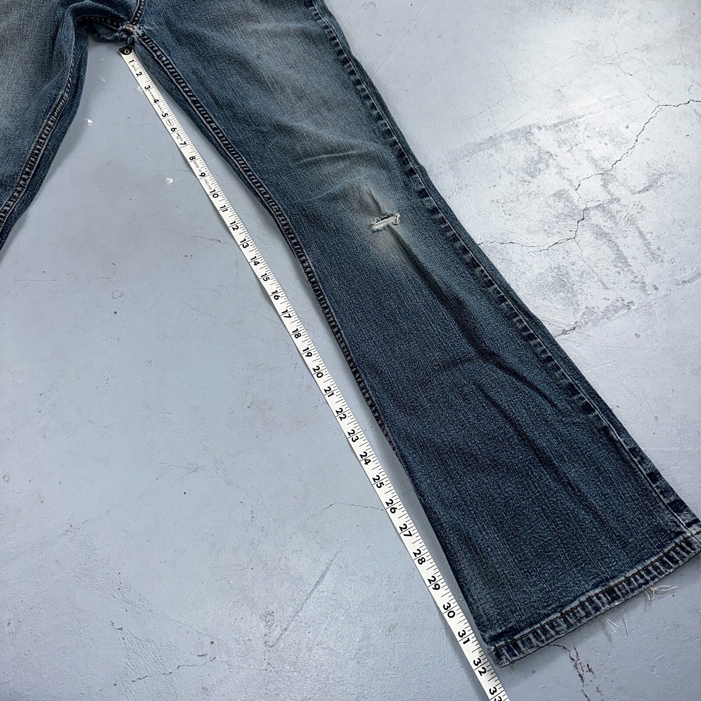 VINTAGE Cruel Girl Jeans Womens 9 Long Regular Low Rise Wide Leg Med Wash Denim