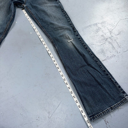 VINTAGE Cruel Girl Jeans Womens 9 Long Regular Low Rise Wide Leg Med Wash Denim