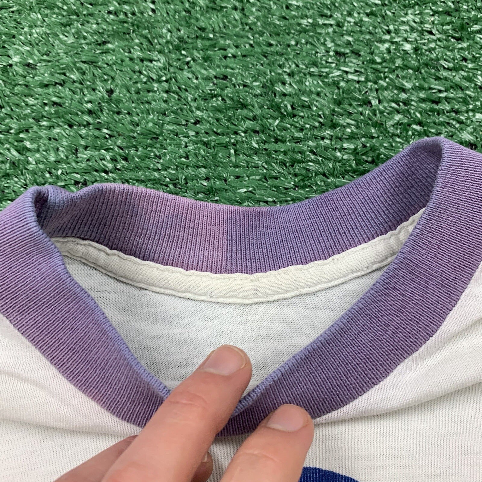 Nike Vintage T Shirt Mens M 70s Purple Ringer Pinwheel Running Geisha Simple