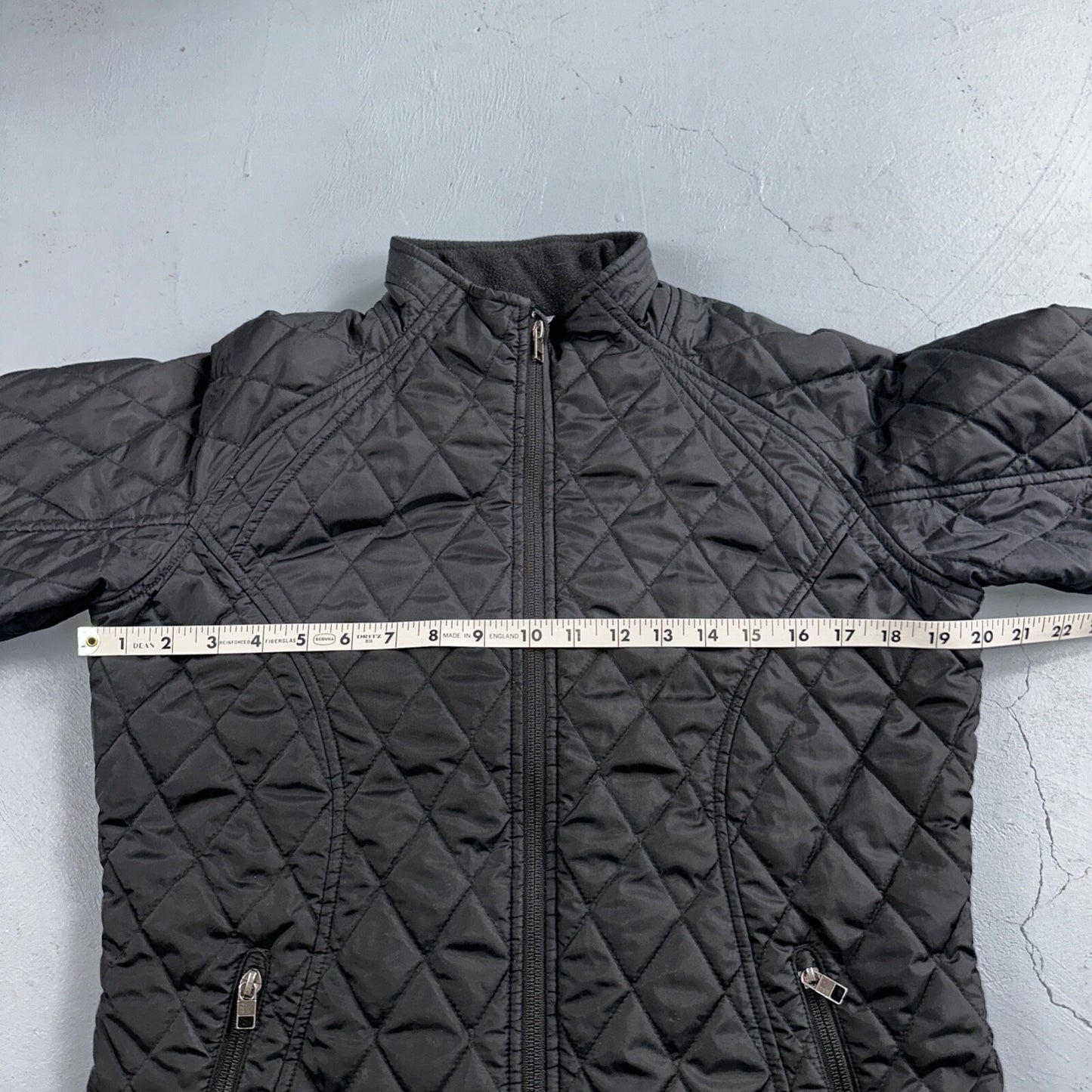 Nike Jacket VTG Womens M Black Quilted Full Zip Mock Neck Pockets Y2K 2000s