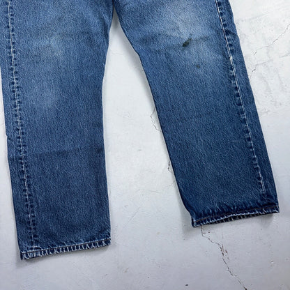 Levis 501 Vintage 90s USA XX Straight Leg Jeans Blue Med Wash 42x32 Act 38x27
