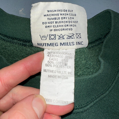 Oregon Ducks LEE 2XL UO Sweatshirt 90s VTG Crewneck Pacific USA College Green