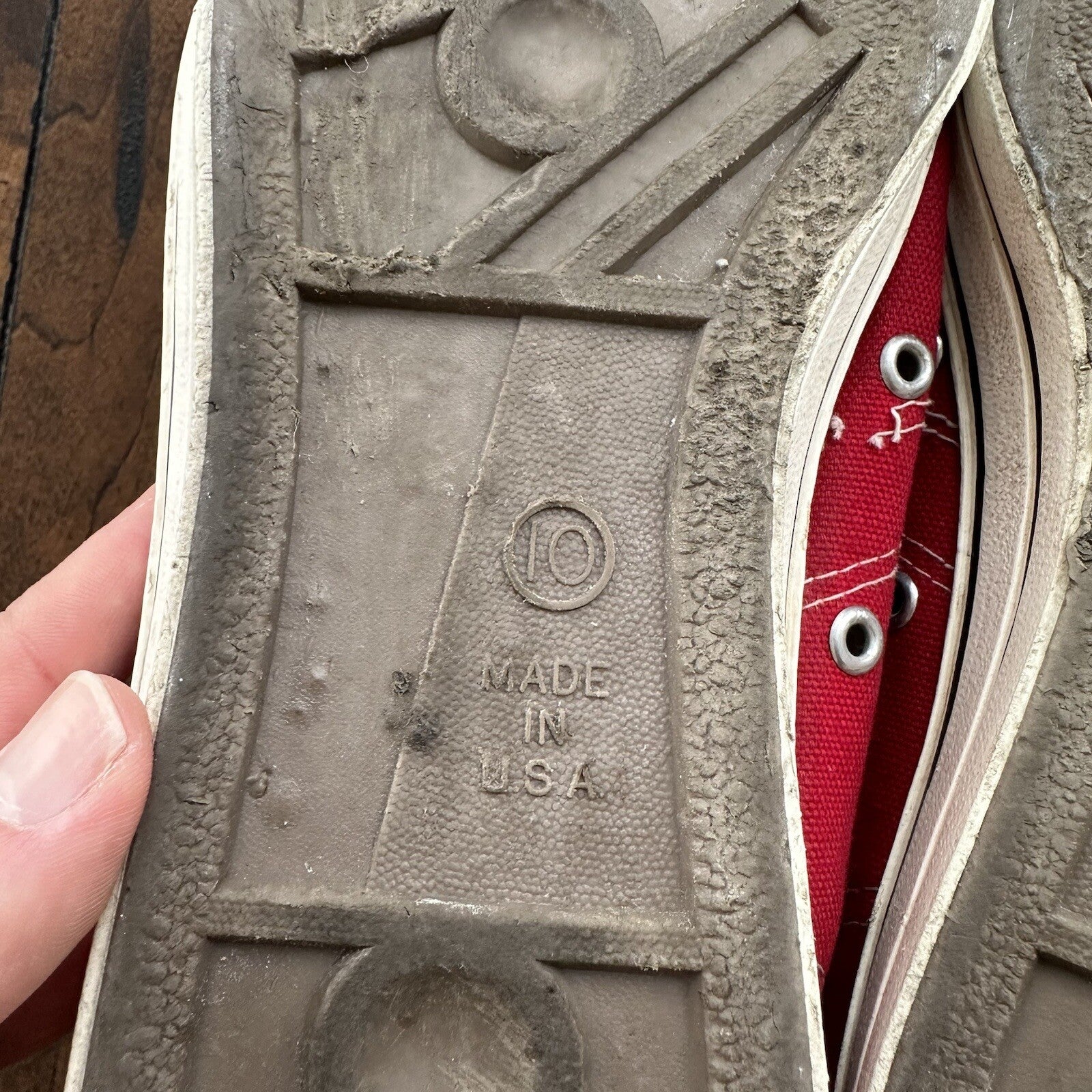 Vintage 60s 50s CONVERSE Chuck Taylor All Star Blue Label RED 10 Low RARE USA