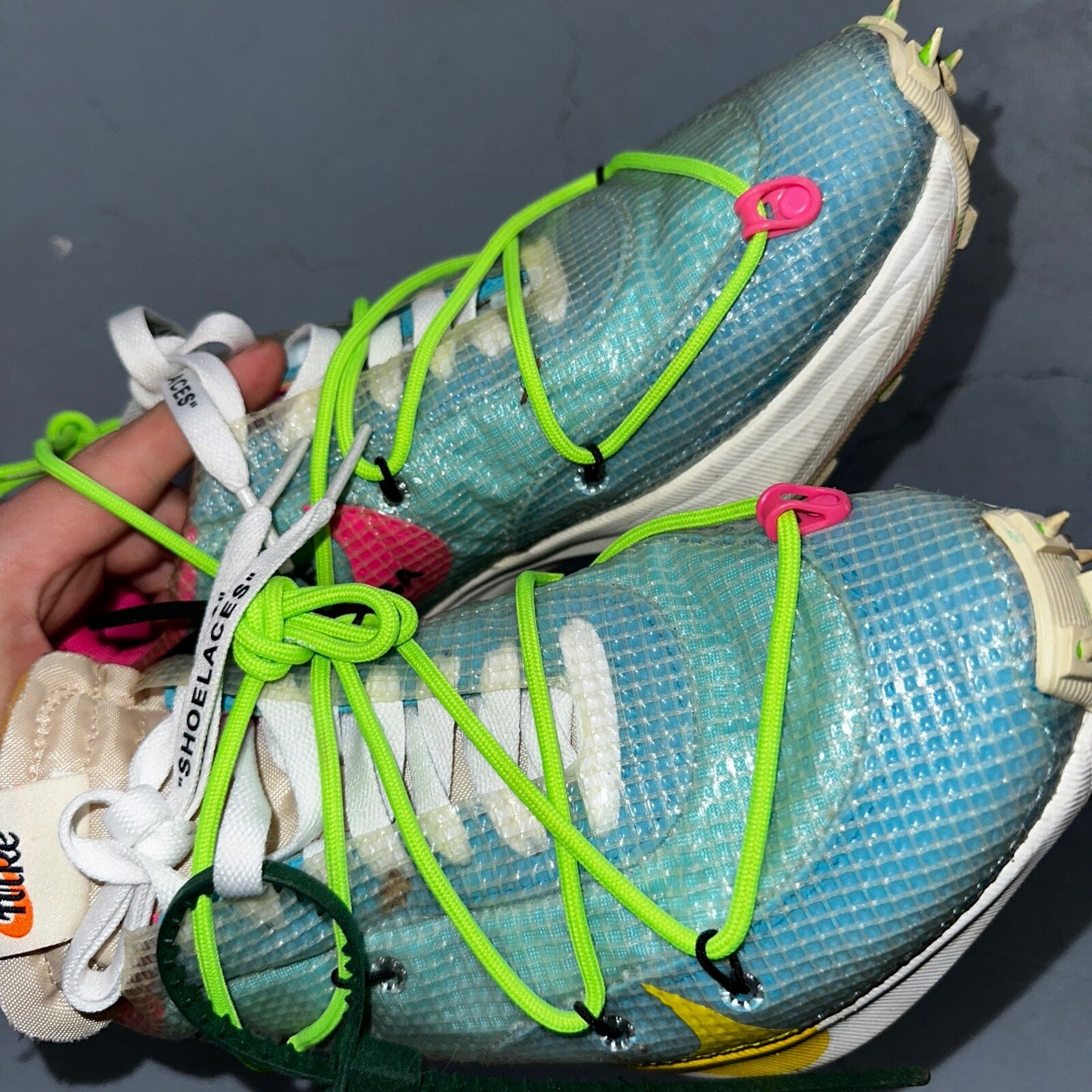 Nike Size 9W 7.5M Off White Virgil Abloh Vapor Street Polarized Blue CD8178-400