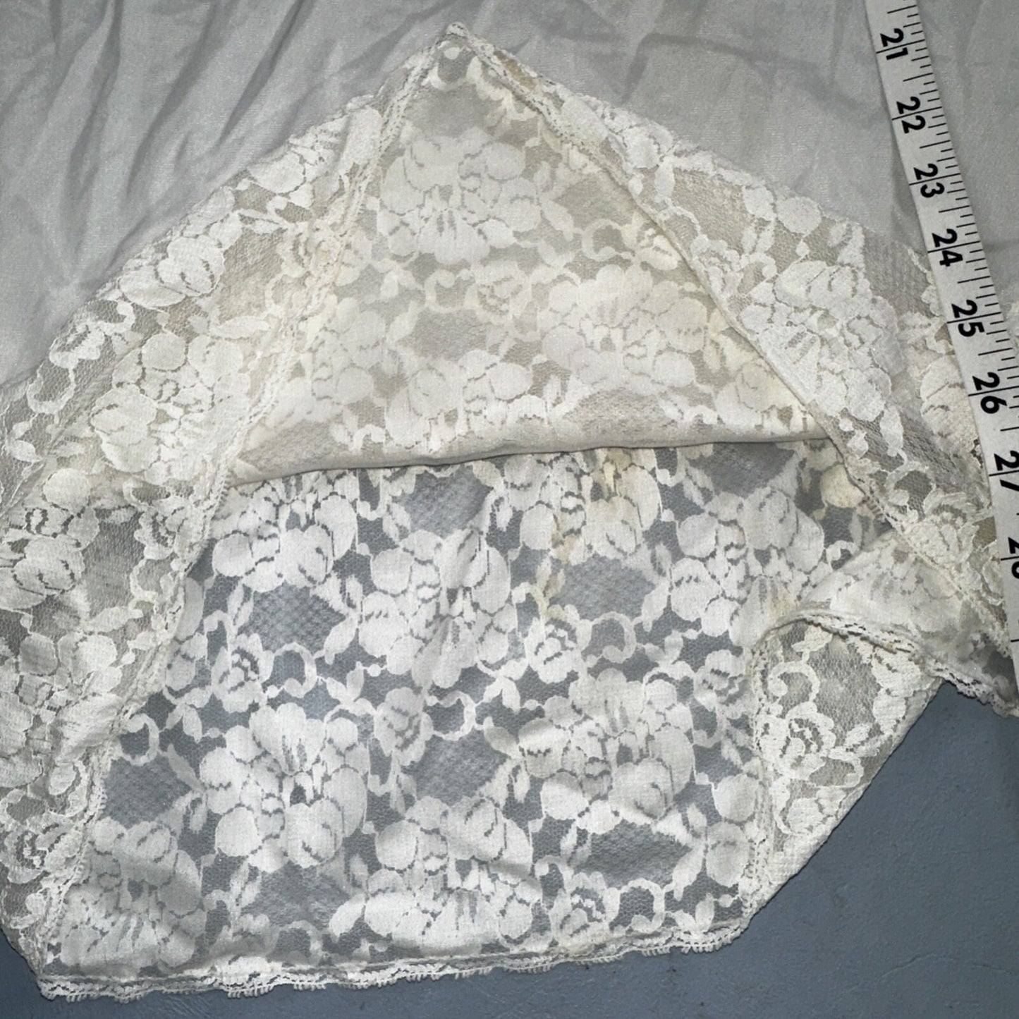 VTG 1960s Aristocraft Lingerie Slip Dress Sleepwear Full Sweep Nightgown Lace