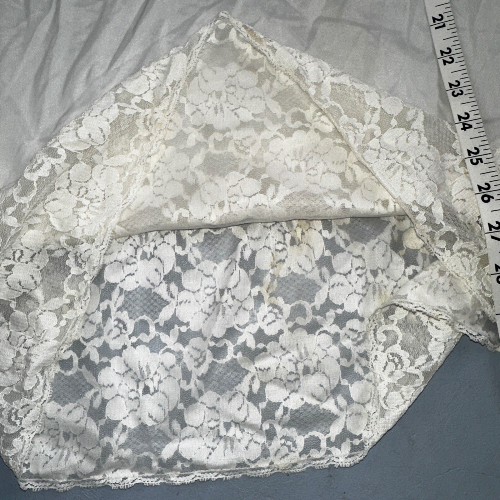 VTG 1960s Aristocraft Lingerie Slip Dress Sleepwear Full Sweep Nightgown Lace