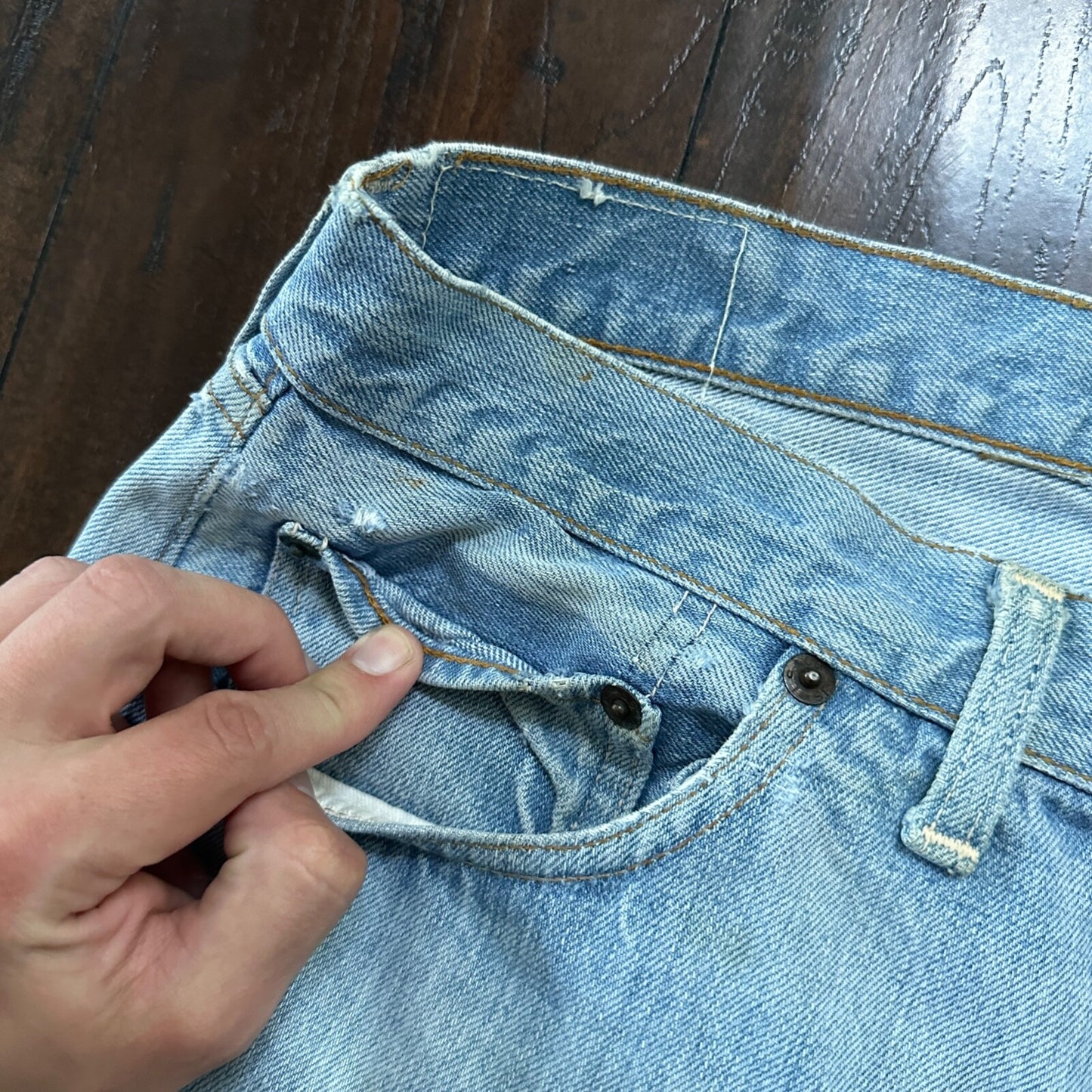 Vintage LEVIS 501XX Jeans Big E 1960s Denim Redline Selvedge 33x31 USA 60s 66