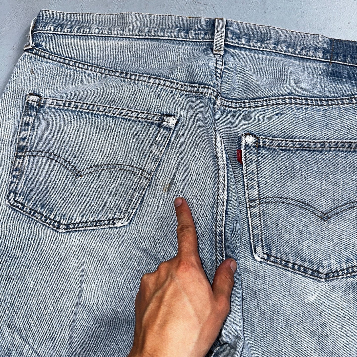 Levis 501 Vintage 80s Redline Selvedge USA XX Jeans Light Wash 40x33 Act 38x30