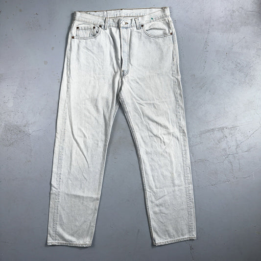 Levis 501 Vintage 90s USA XX Straight Leg Jeans 36x32 Light Wash Act 33x30