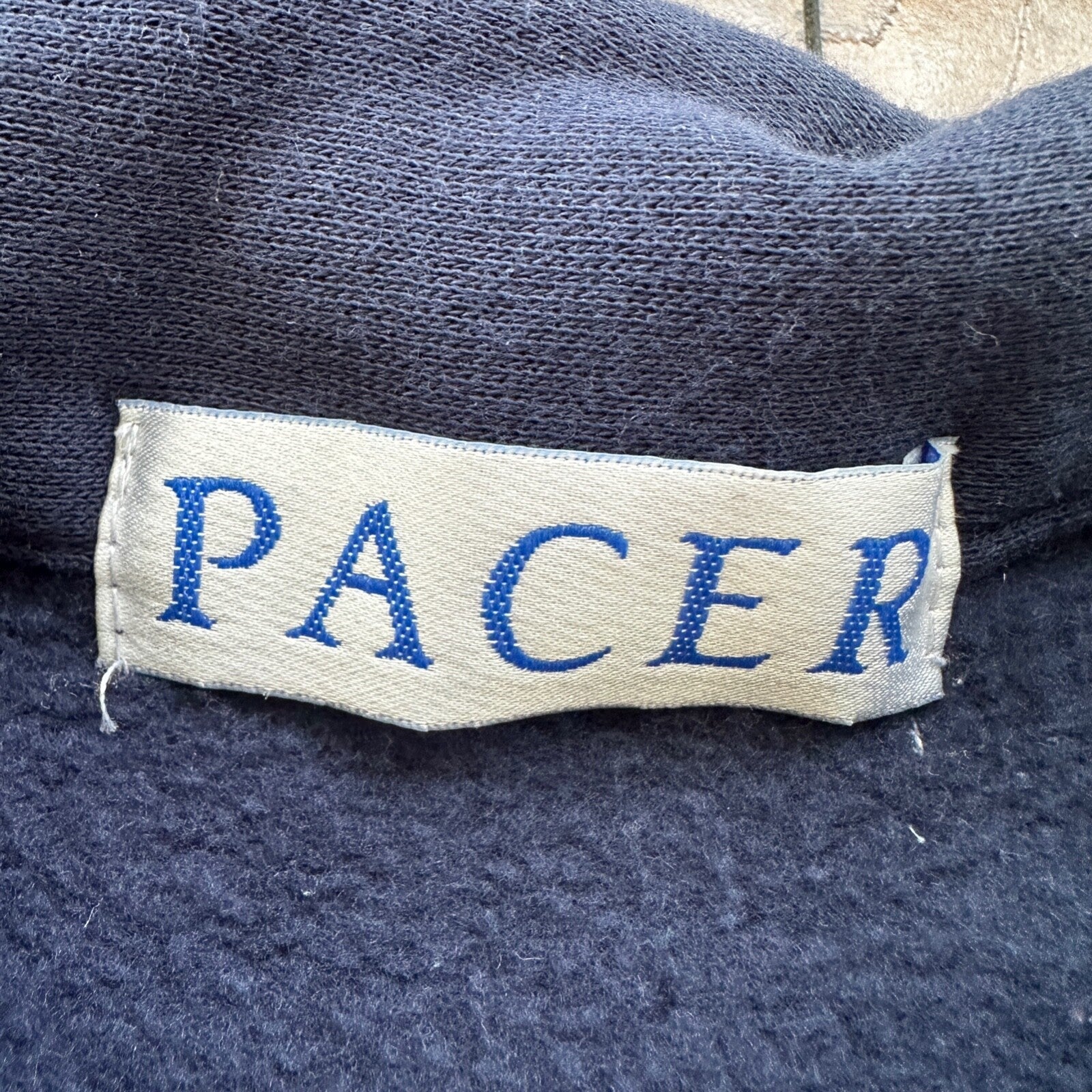 VTG 90s Pacer Womens Cotton Long Sleeve Button Up Navy Blue Shirt Size S