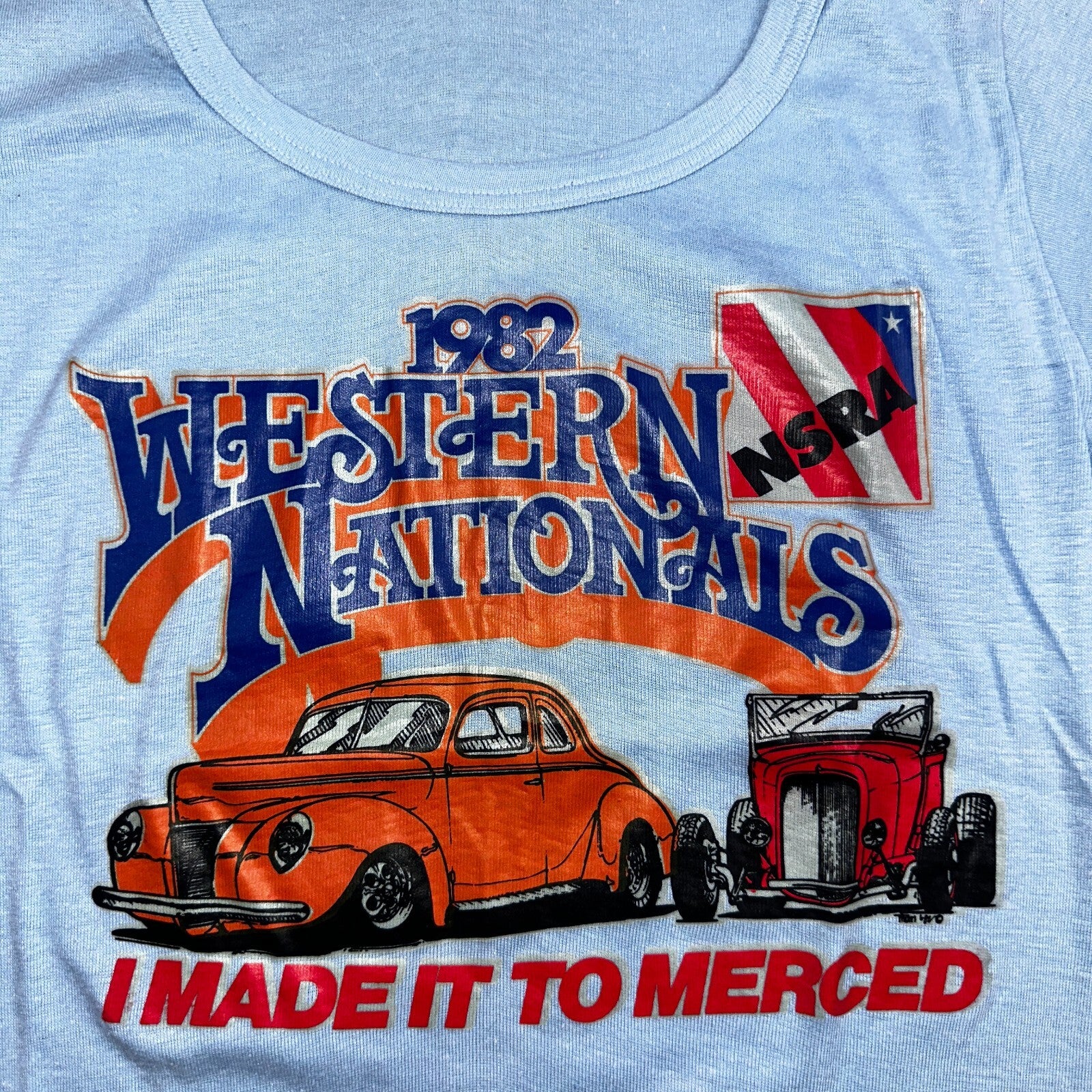 Western Nationals Hot Rods Oregon VTG T Shirt Hot Rods Racing XL NSRA Art 80s