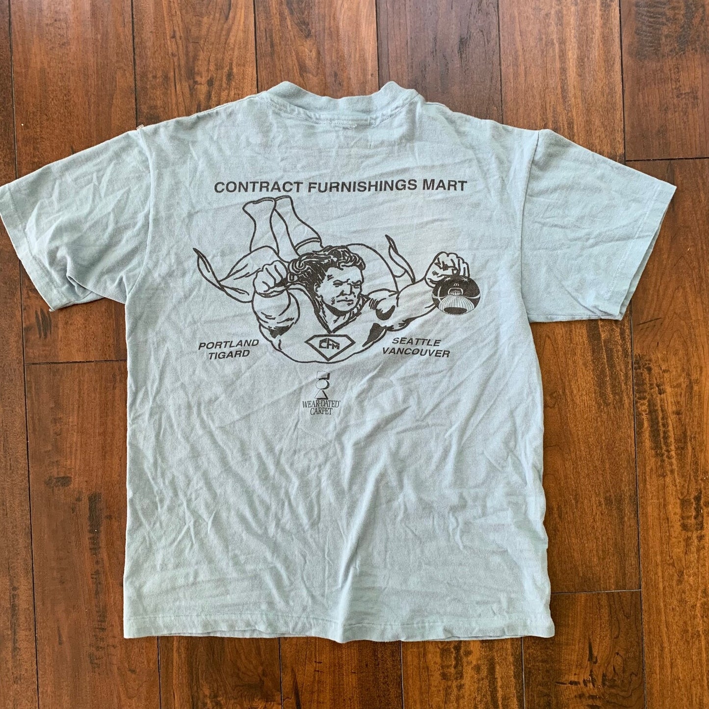 Superman CFM Portland Oregon Vintage T Shirt 80s 90s Furnishing Promo Rap Music