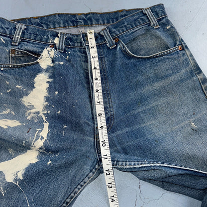 Levis 501 Vintage 80s USA XX Straight Leg Jeans Blue 20502 Paint 34x32 Act 32x30