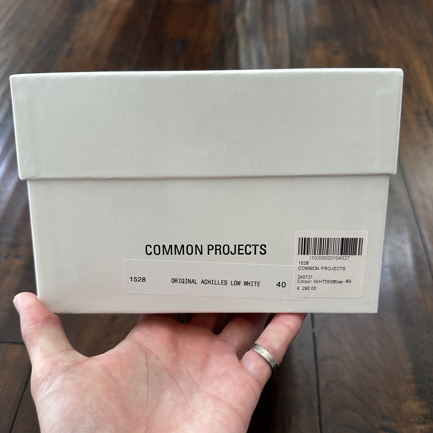 Common Projects Men's White Achilles 40 Low-Top Sneakers Shoes 100% Authentic