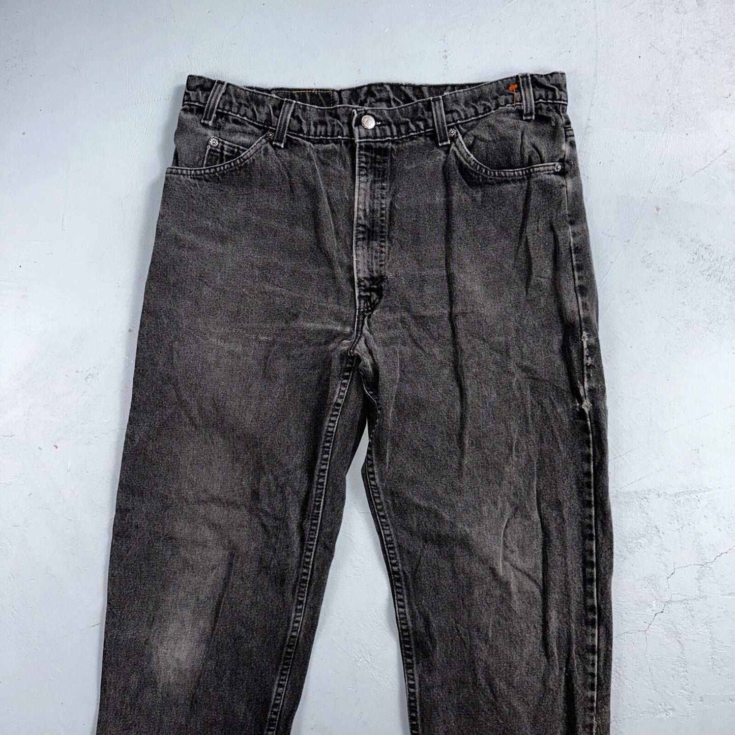 Levis 550 Vintage 90s USA Orange Tab Jeans 38x32 Black Med Wash 501 Act 36x31