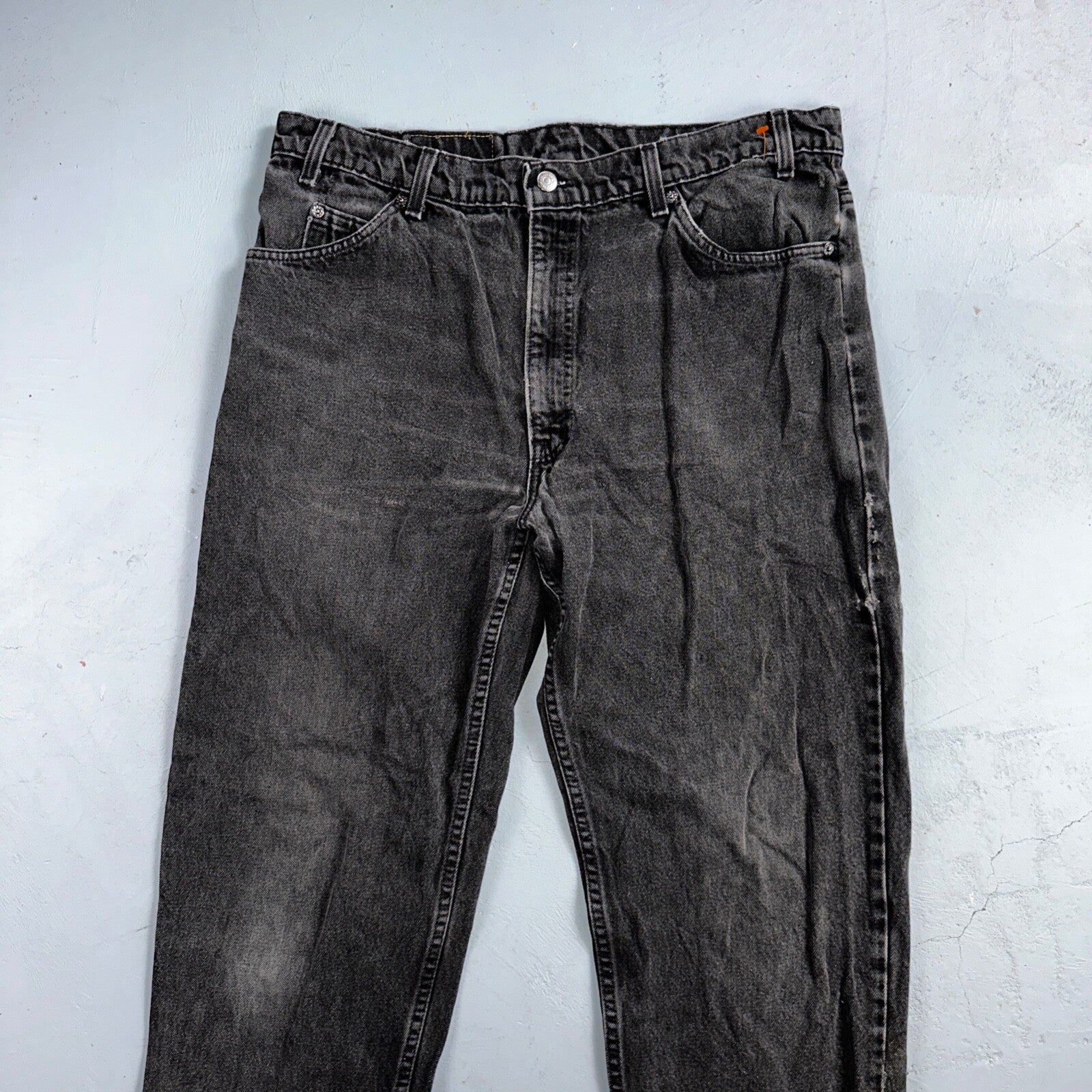 Levis 550 Vintage 90s USA Orange Tab Jeans 38x32 Black Med Wash 501 Act 36x31