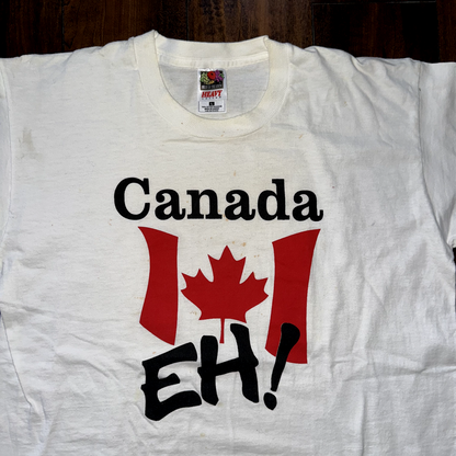 Canada Eh Single Stitch 90s Vintage T Shirt 1990s Victoria Travel Love Rap Music