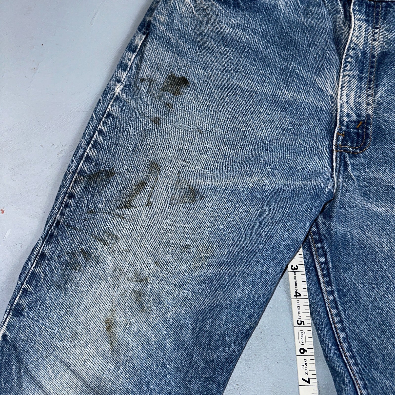 Levis 517 Vintage 80s USA Orange Tab Bootcut Flare Blue Jeans Talon Act 34x28