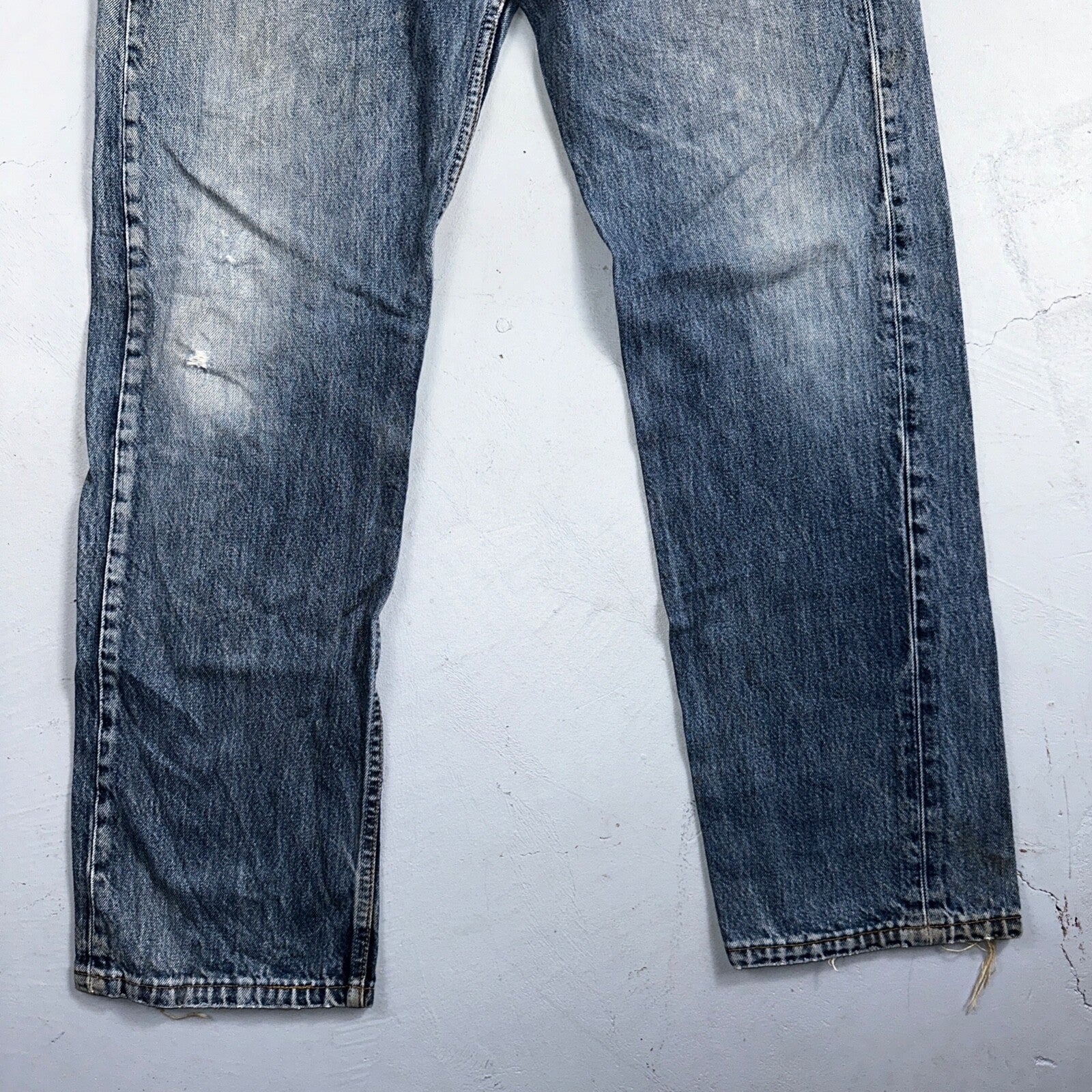 Levis 501 Vintage 90s UK XX Straight Leg Jeans 36x32 Blue Med Wash Act 33x30
