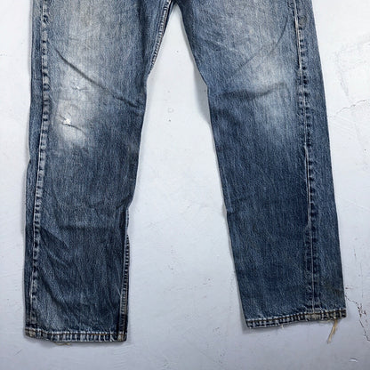 Levis 501 Vintage 90s UK XX Straight Leg Jeans 36x32 Blue Med Wash Act 33x30