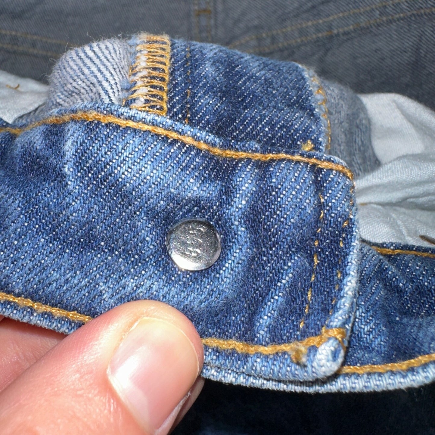 Levis 505 Vintage 90s Orange Tab Jeans Blue Med 501 Wash 33x34 Act 31x33