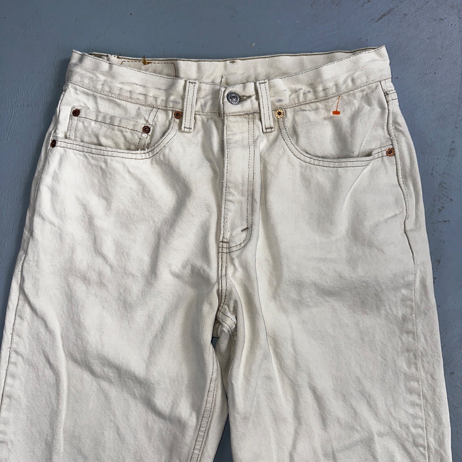 Levis 550 Vintage 90s USA Red Tab Jeans 32x34 White Wash 501 Act 30x32