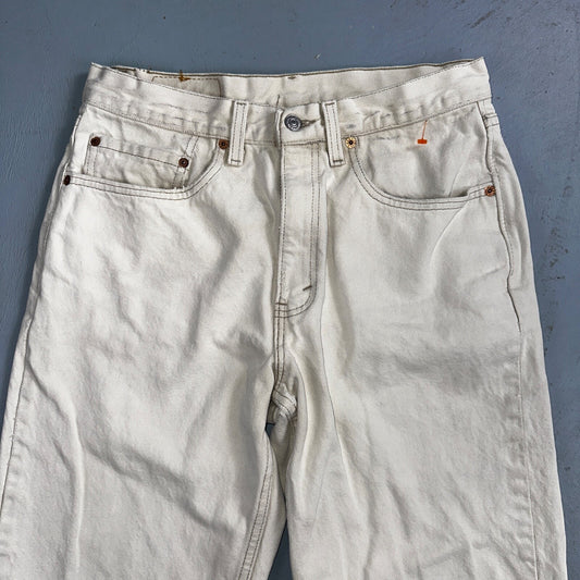 Levis 550 Vintage 90s USA Red Tab Jeans 32x34 White Wash 501 Act 30x32