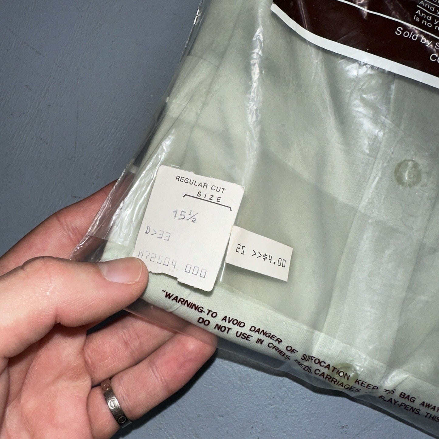 Vintage 1970's Sears Perma-Prest Green Dress Casual Knit Long Sleeve Polo Shirt