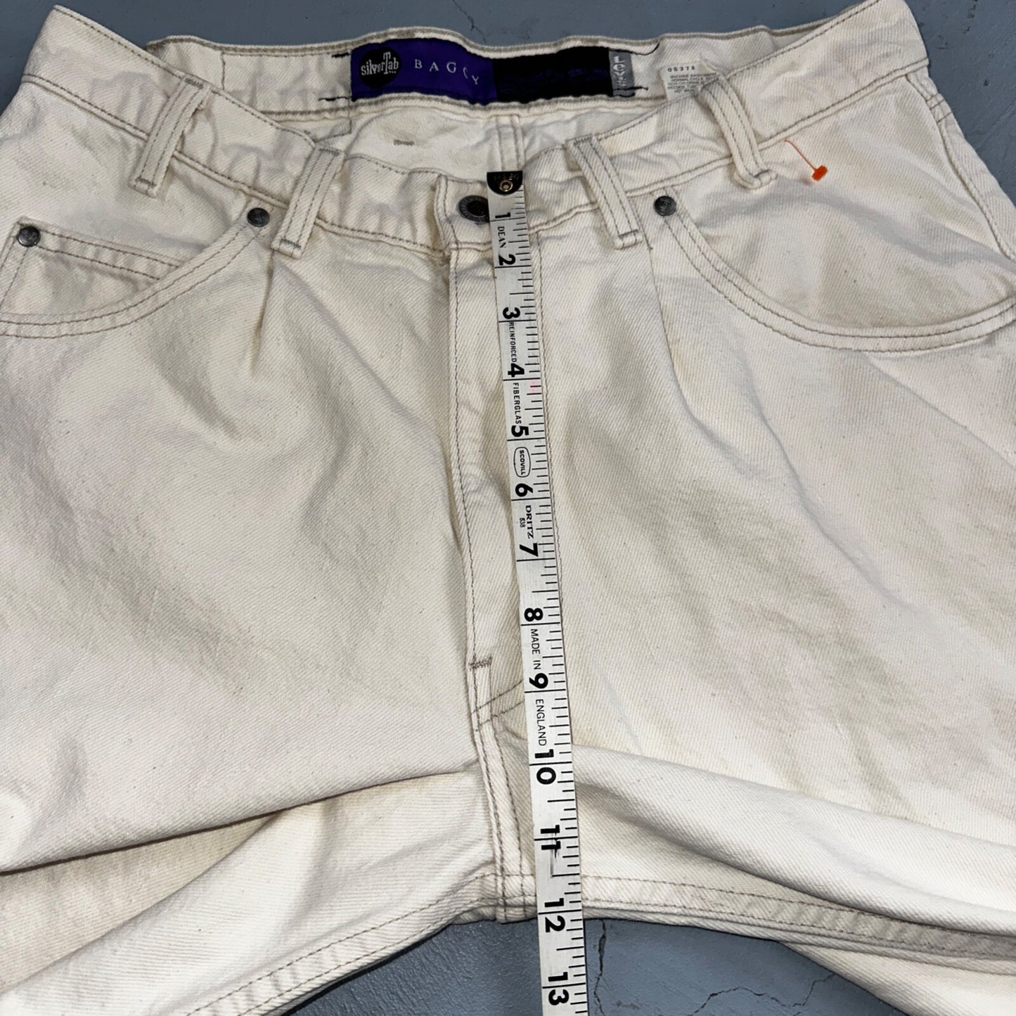 Levis SilverTab Vintage USA 90s Baggy Denim Jeans White Silver 34x30 Act 32x29