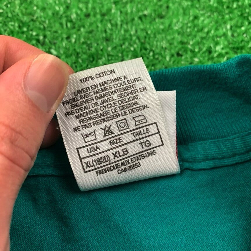 Vintage Nike T Shirt USA Rare Single Stitch Blank Green 90s Essential Basic Lot