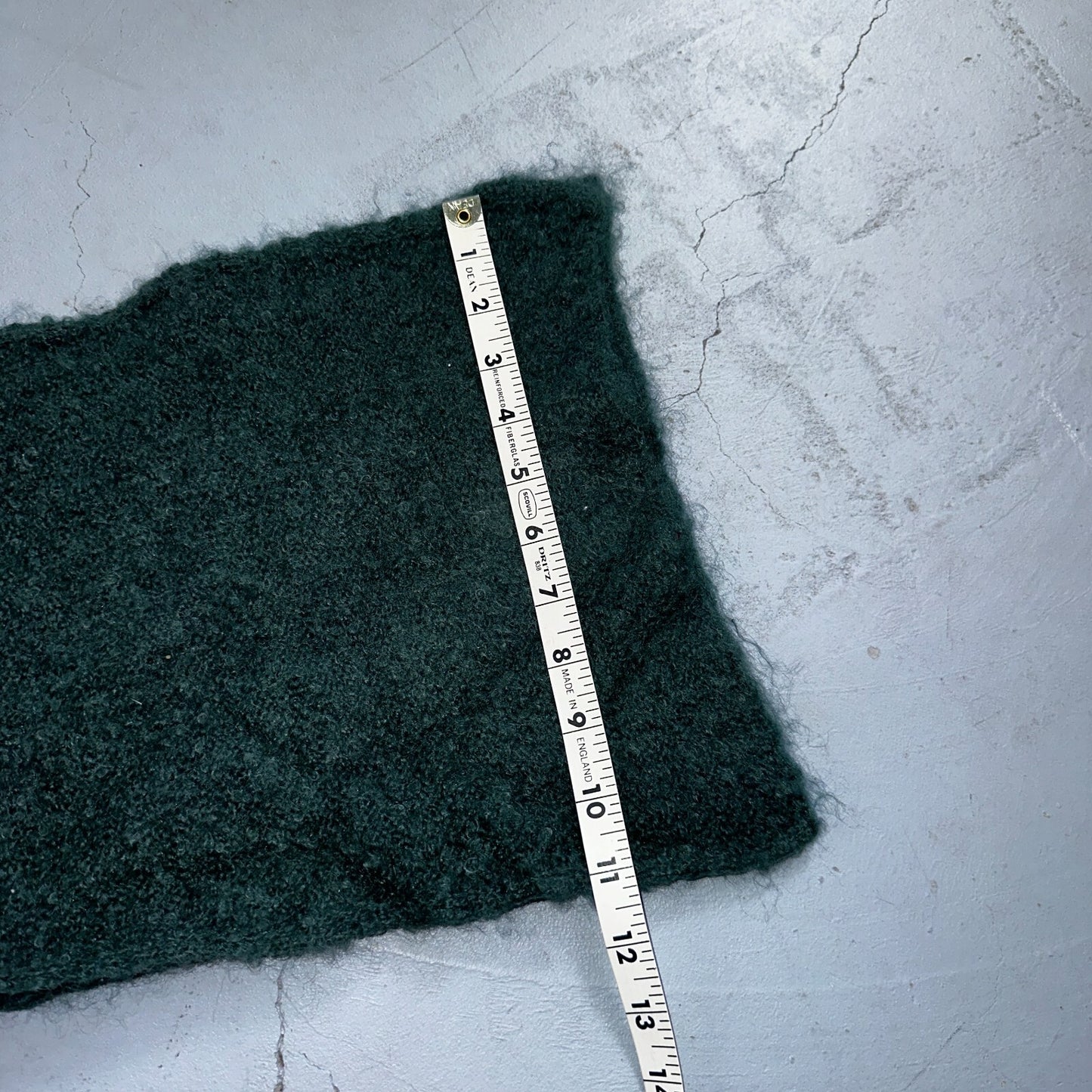 Nordstrom 1970s VTG Green Mohair Wool Winter Scarf and Hat RARE 70s Art Deco