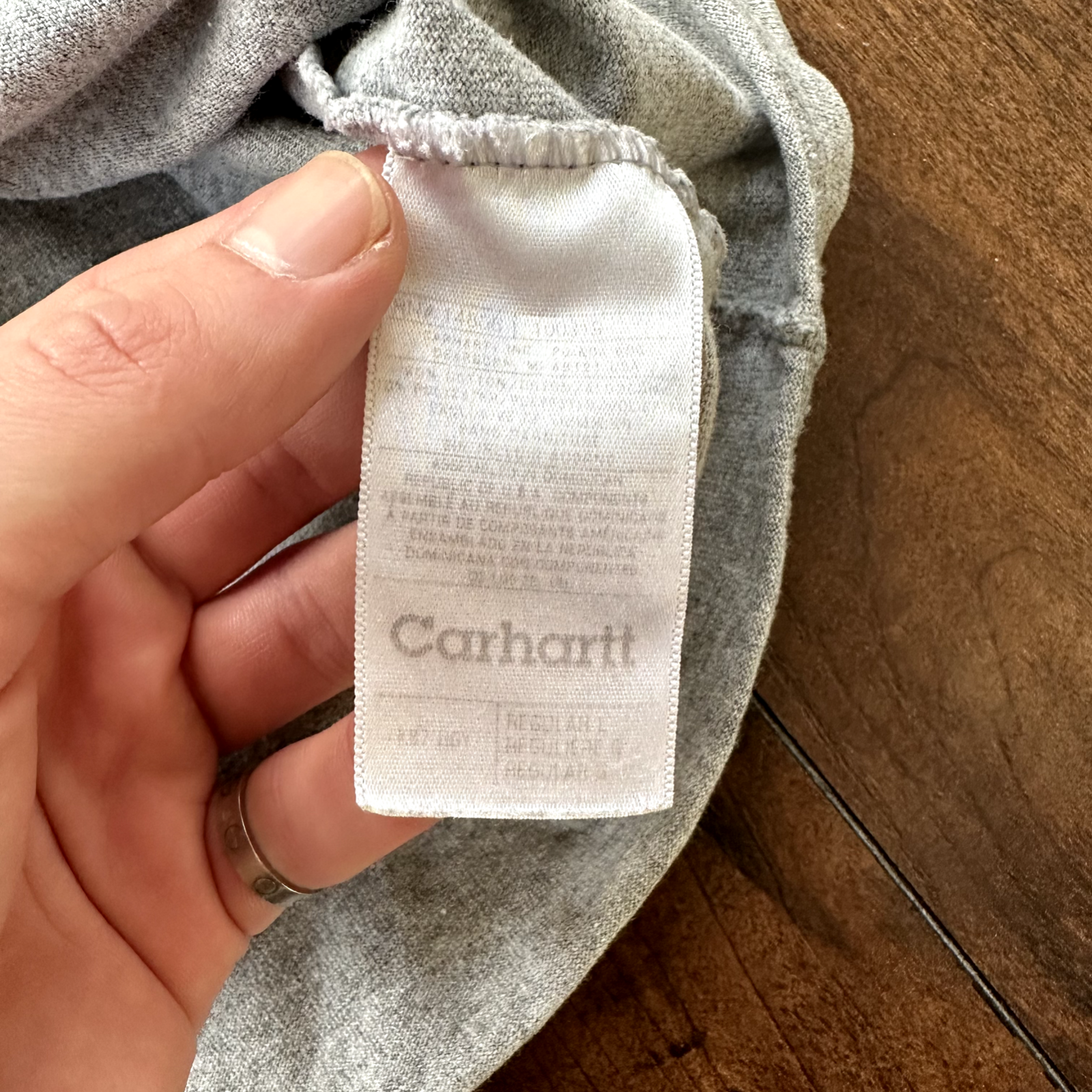 Carhartt Y2K Gray Pocket Vintage Style T Shirt Workwear Travis Scott Simple Cool