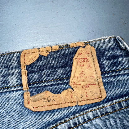 Levis 501 Vintage 90s Mexico Straight Leg Jeans 36x34 Y2K Light Wash Act 34x34