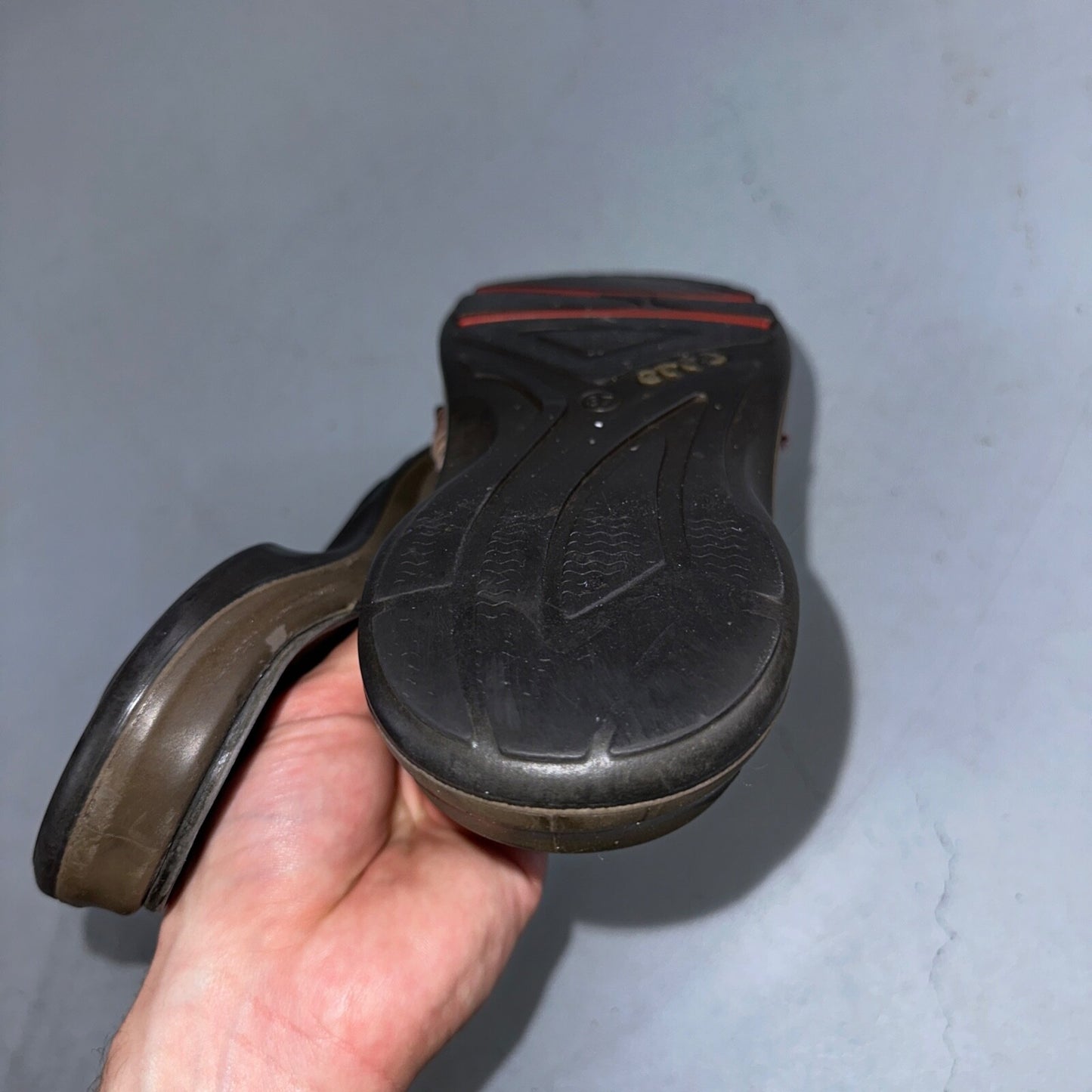 Ecco Hiking Sandals Womens 37 US 6/6.5 Brown Offroad Yucatan Outdoors FLAWS