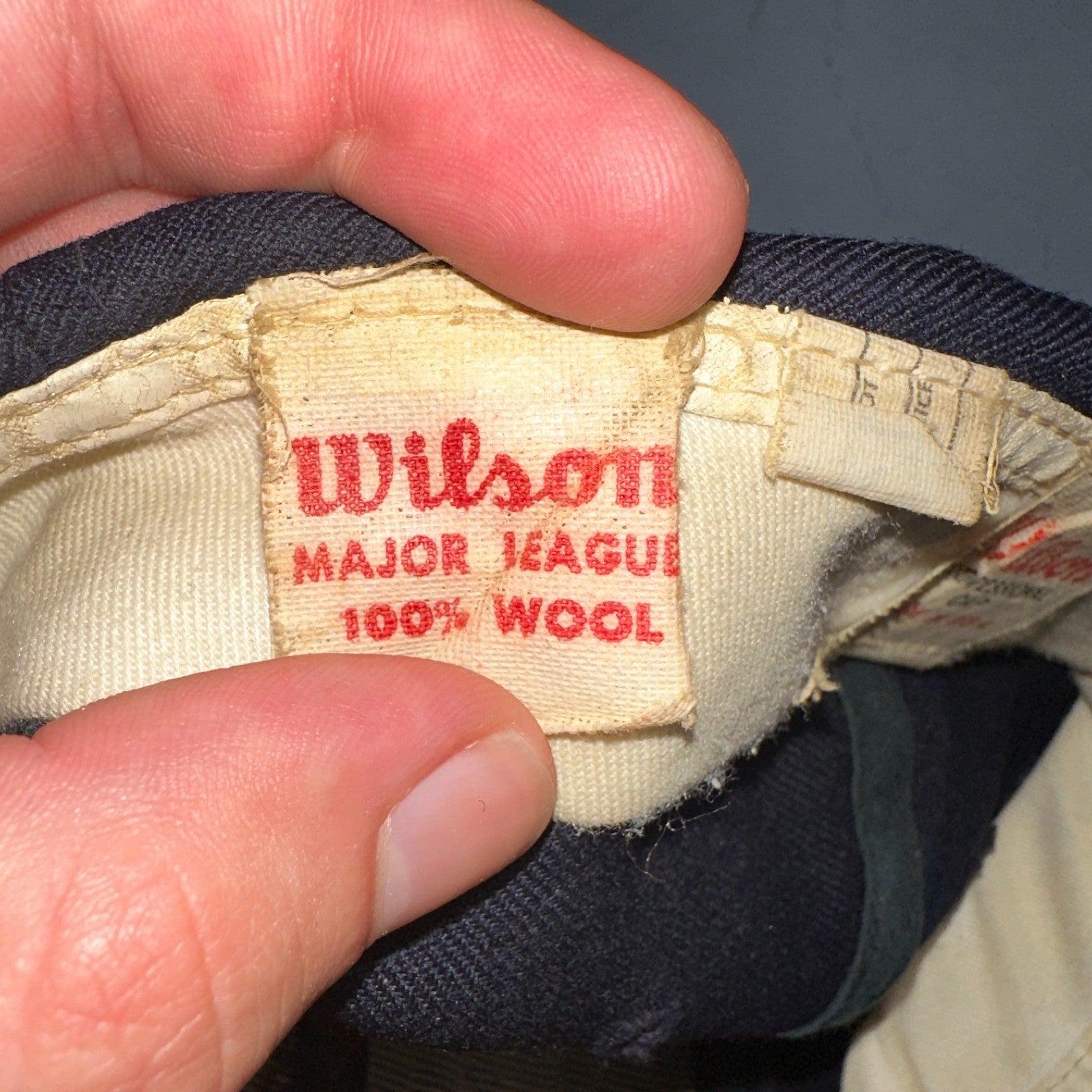 Vintage PMR Snapback Hat Wilson 60s Wool Felt Letters Rare Old School Baseball