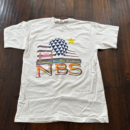 National Bowling Stadium Vintage T Shirt Abstract Art Star 90s Reno Oregon