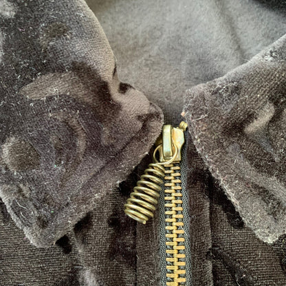 Womens Teddi Zip Up Jacket Size Large L Black Figure 80s 90s USA Cool 