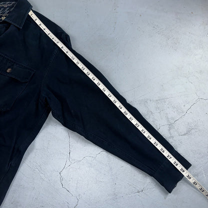 Levis Button Up Shirt Mens M Blue Flannel Long Sleeve Heavyweight Cotton Shacket