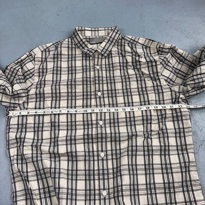 Vince Men’s Sz XL Plaid Sport Shirt Linen Blend Long Sleeve Button Down