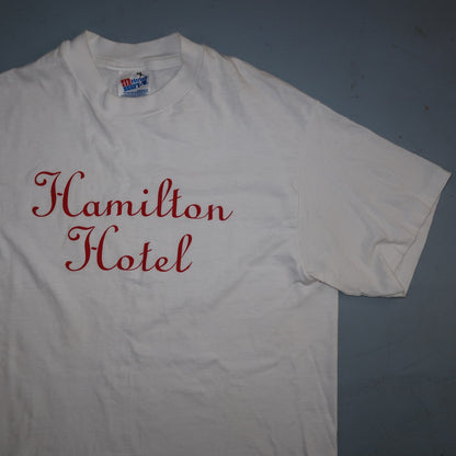 Hanes Hamilton Hotel VTG T Shirt Washington DC NYC 80s White T Shirt Graphic