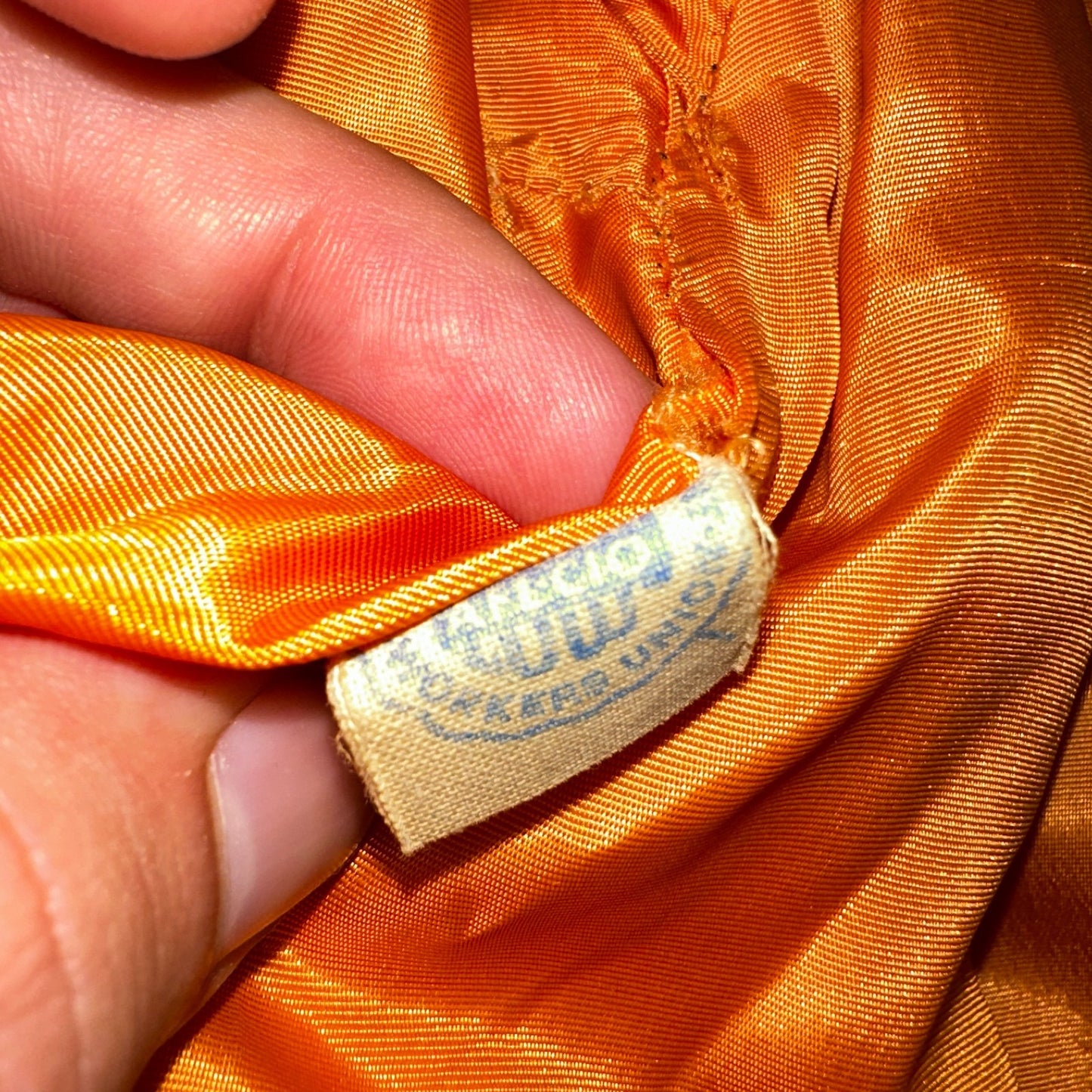 Vintage Lassie Junior Orange Wool Coat Mod 60s Button Up Retro Rockabilly S