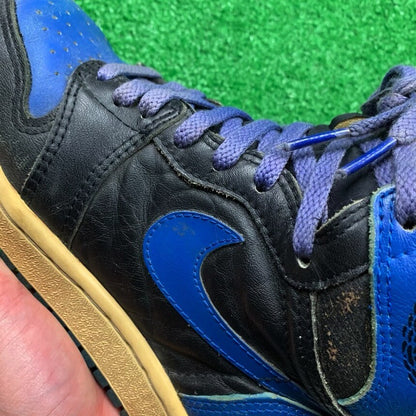 Nike OG 1985 Air Jordan 1 Royal Black Blue Rare Vintage 85 Chicago 7.5 Bred