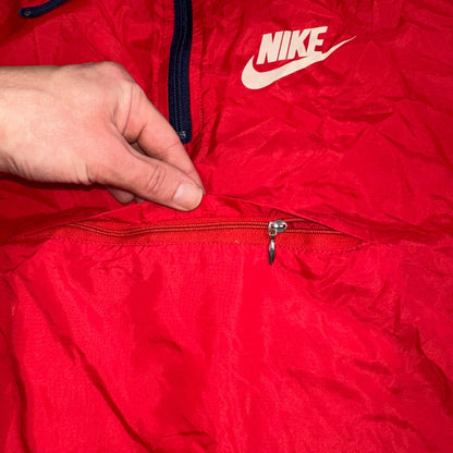 Nike 1980s Blue Tag Vintage Jacket Nylon 70s Windbreaker Running Front Youth XL